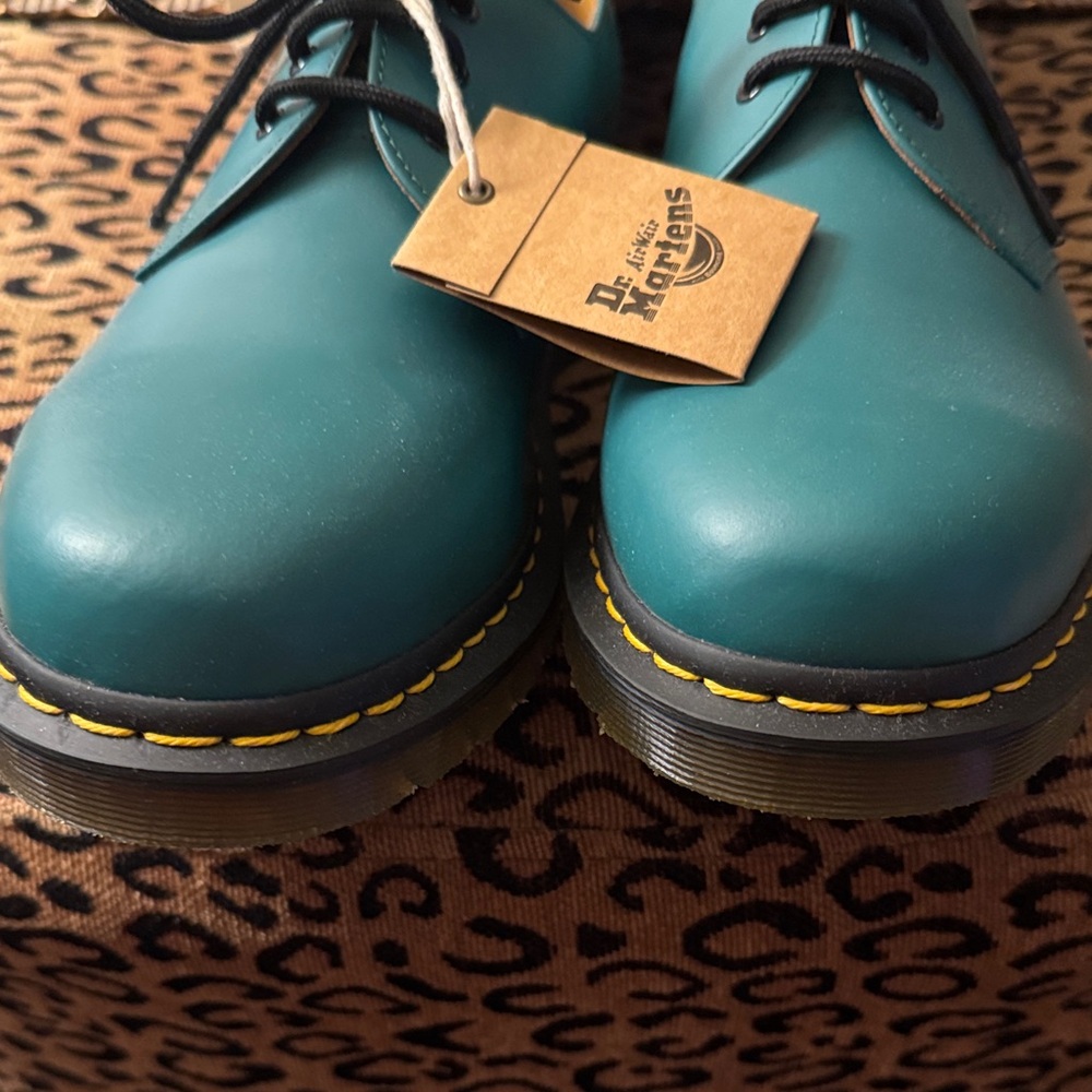 Dr. Martens 1461  Smooth Teal Green Leather Oxfords NWT US 9 - Picture 7 of 10